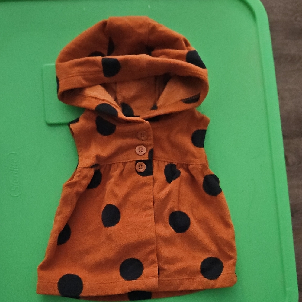 Carter's Brown and Black Polka Dot Vest